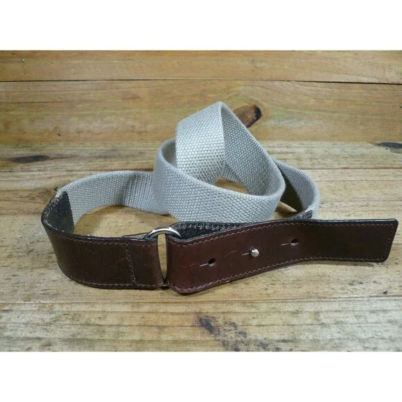 J. Crew Women's Belt M 100% Raylon & Genuine Leather Trim - Picture 2 of 5